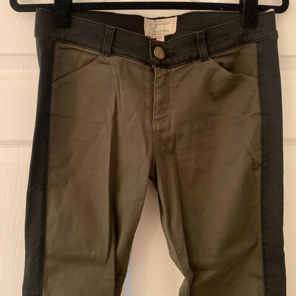 Current/Elliott Khaki Green Black Jean Leggings 29